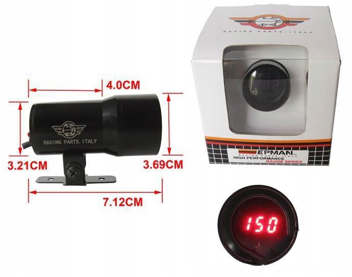 EPMAN temperatura oleju 37mm LED LCD / HKS APEXI