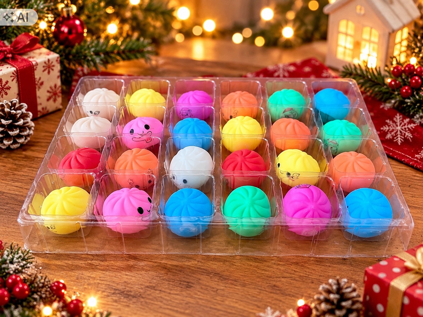 Адвент-календарь Mystery Dumpling, 24 мялки-антистресс Squishy — фото 3