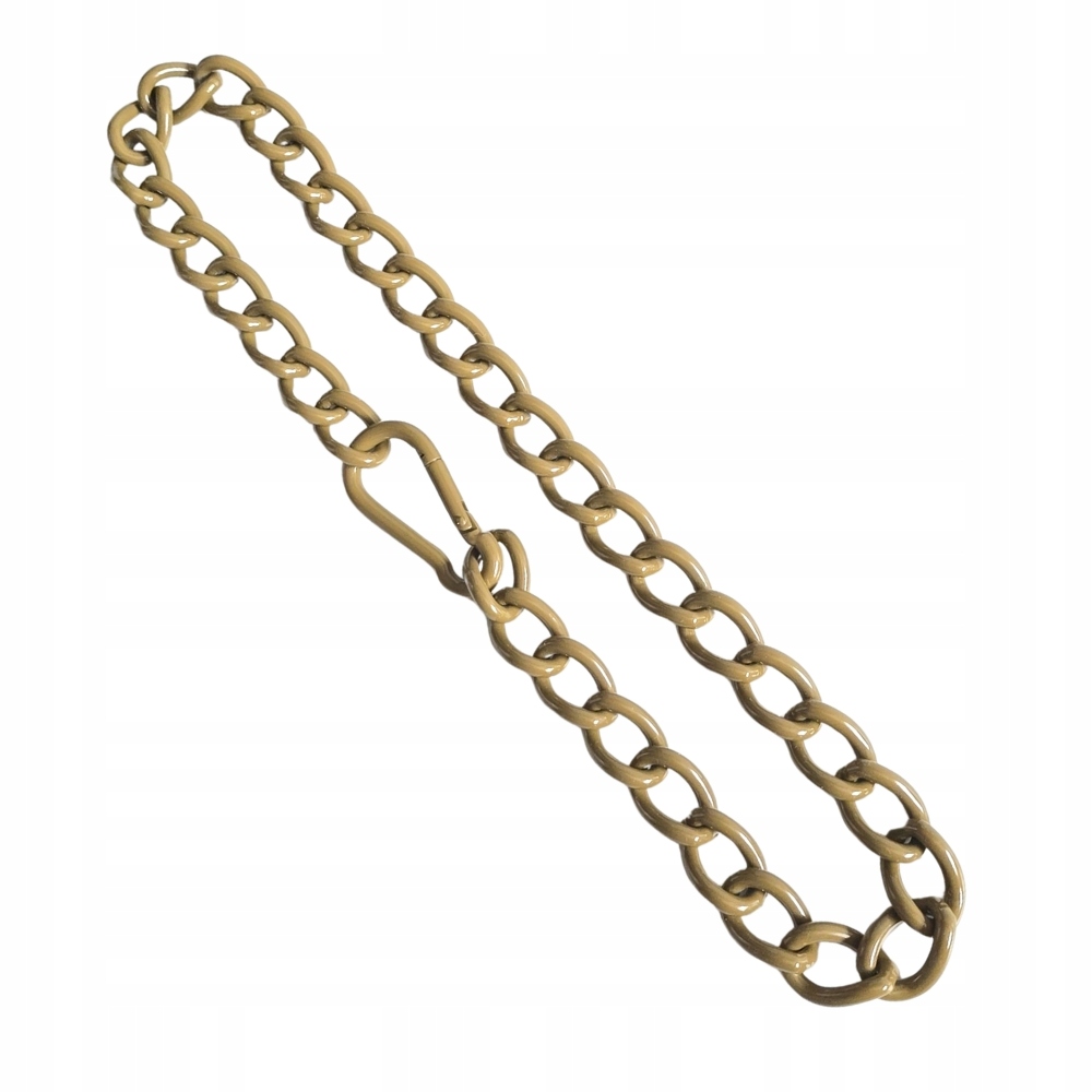 Řetízkový obojek pro psa řetízek lakovaný, khaki, nerez, 4 mm