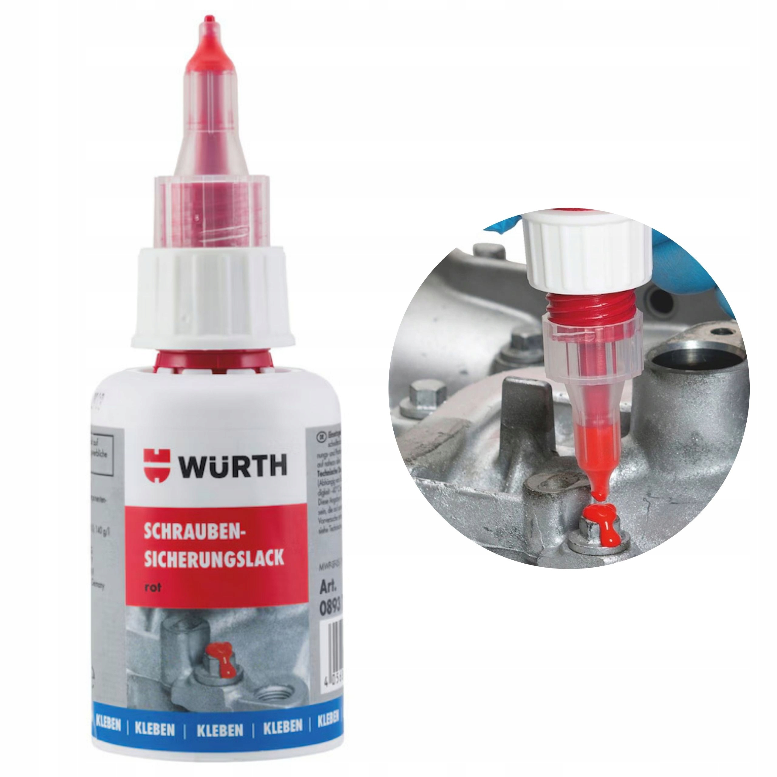 Lakier do znakowania śrub Wurth czerwony 50ml zabezpieczający
