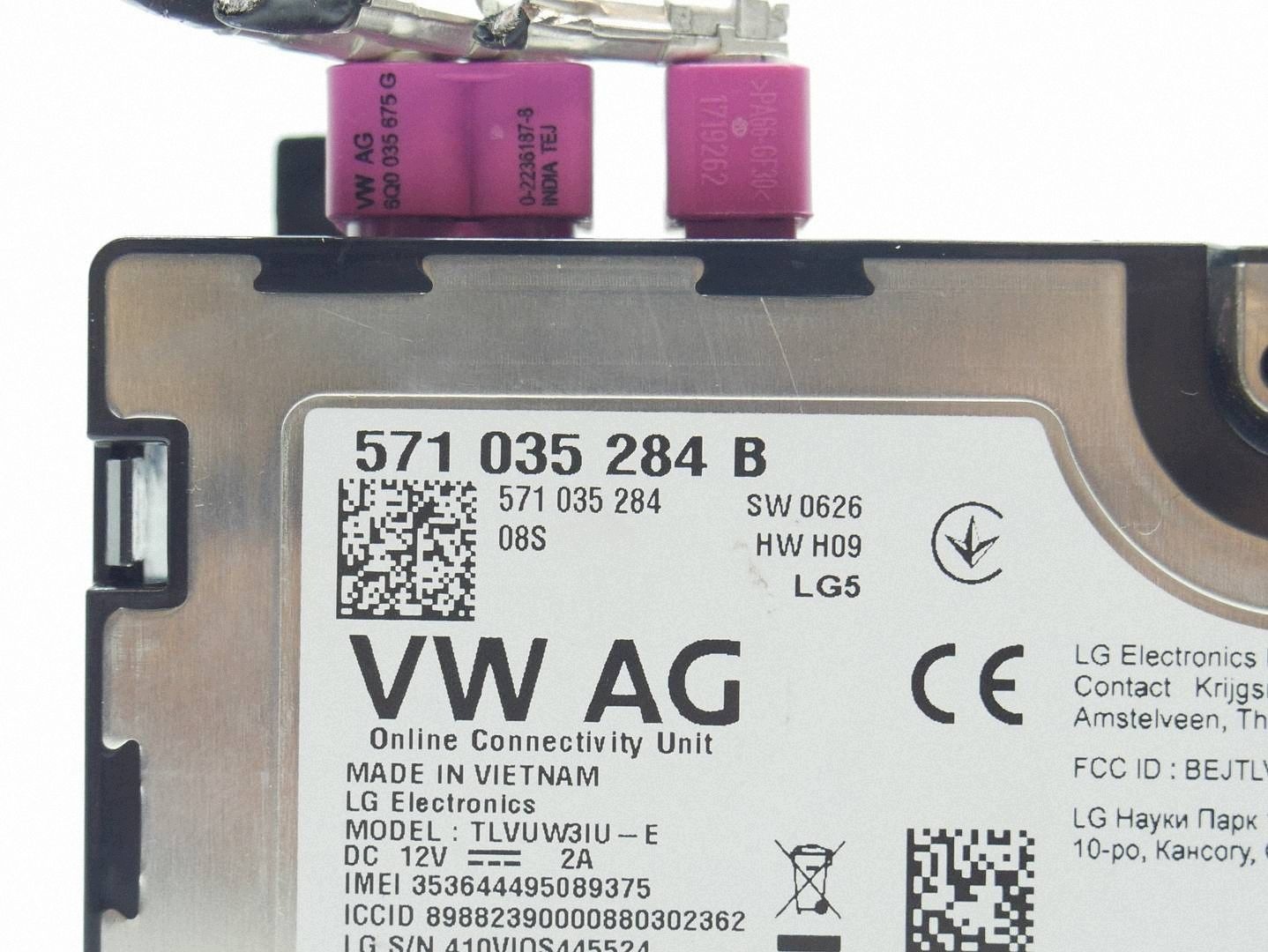 module control unit USLUG ONLINE VW GOLF VIII 8 5H 571035284B