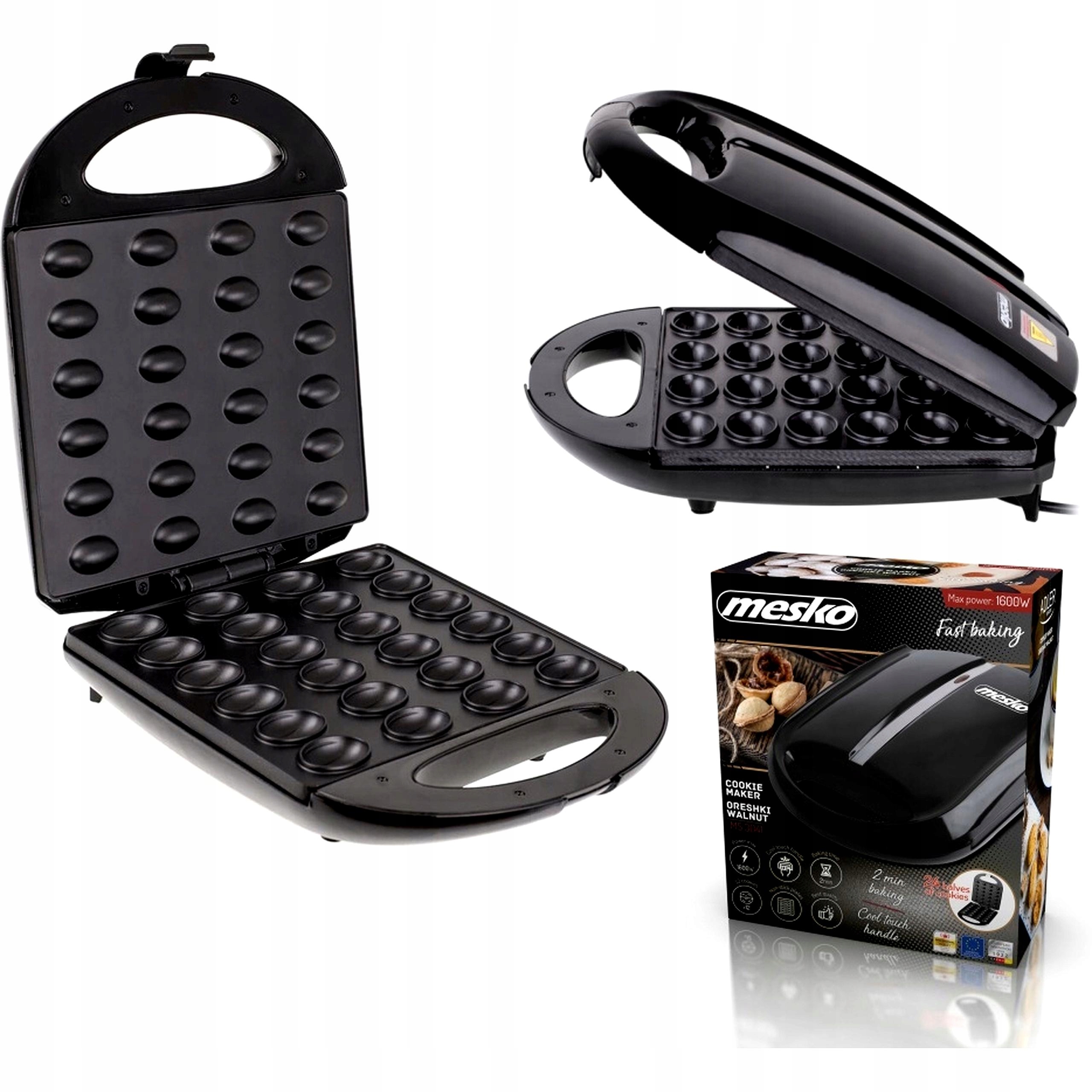 Toustovač na pečení cookies/ořechů Mesko MS3041 1600W 24 ks XXL nepřilnavý