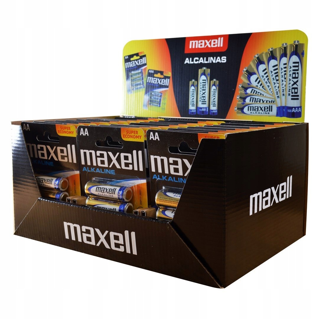 Maxell Alkaline LR6 Aa 4PK Display (30 op. blistrów/120szt baterii)
