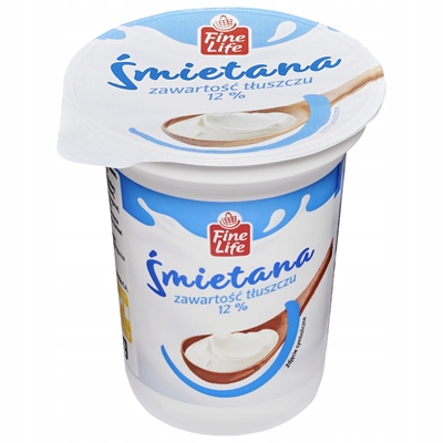 Sada 12 kusů Fine Life Smetana 12% 330 g