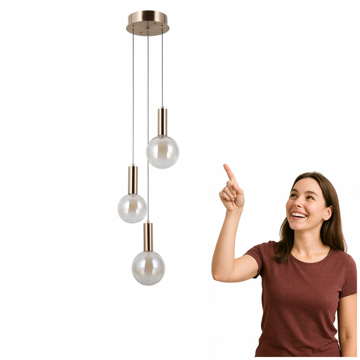 Závěsná Led lampa Strela 15W zlatá, nastavitelná Italux