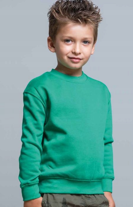 Ciepła BLUZA DRESOWA dziecięca JHK SWRK-290 biała 9-11 WH 140 Rękaw długi rękaw