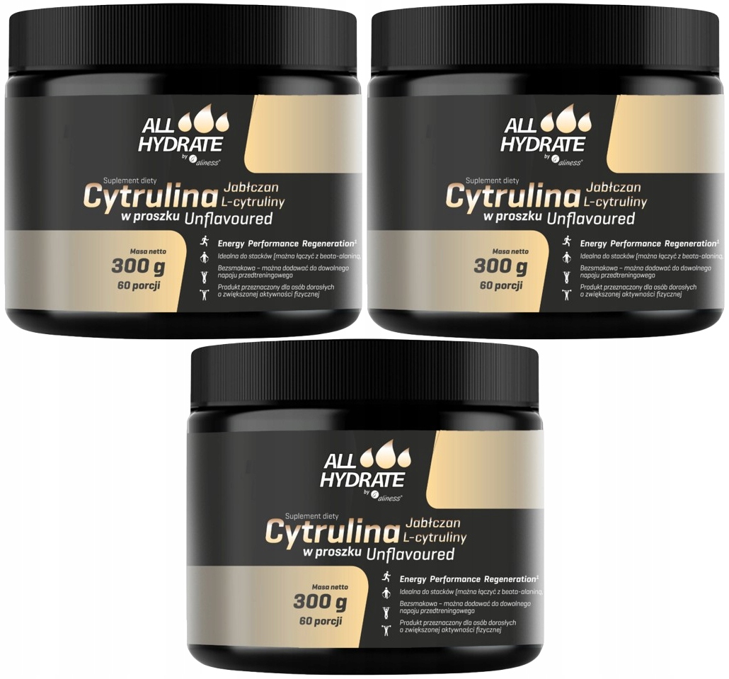 ALLHydrate Citrulin (jablečnan l-citrulin) 300 g Regenerace 3 x 60 porcí