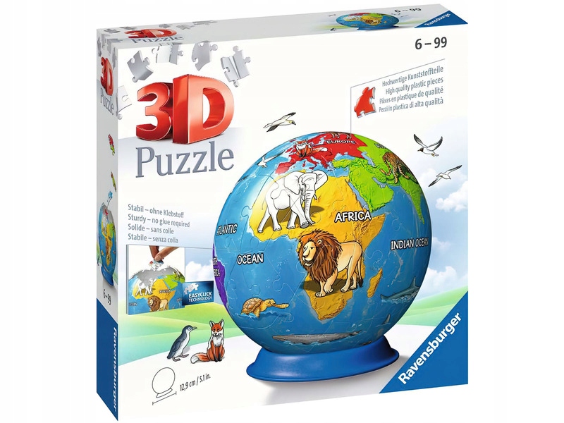 

Puzzle 3D Kula: Dziecinny globus 11840