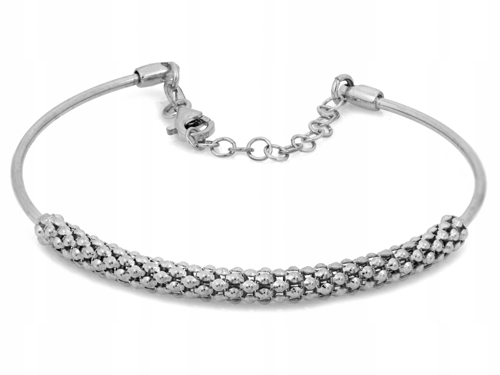 Stříbrný náramek bangle 925 6.10 g šířka 4.3 mm velikost 18 jako dárek