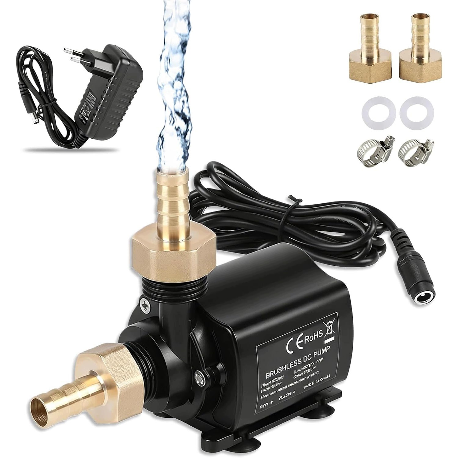 Průtokové Čerpadlo Pro Kapalnou Vodu 800 L/h 12 V 15 W, Bezkartáčové Čerpadlo