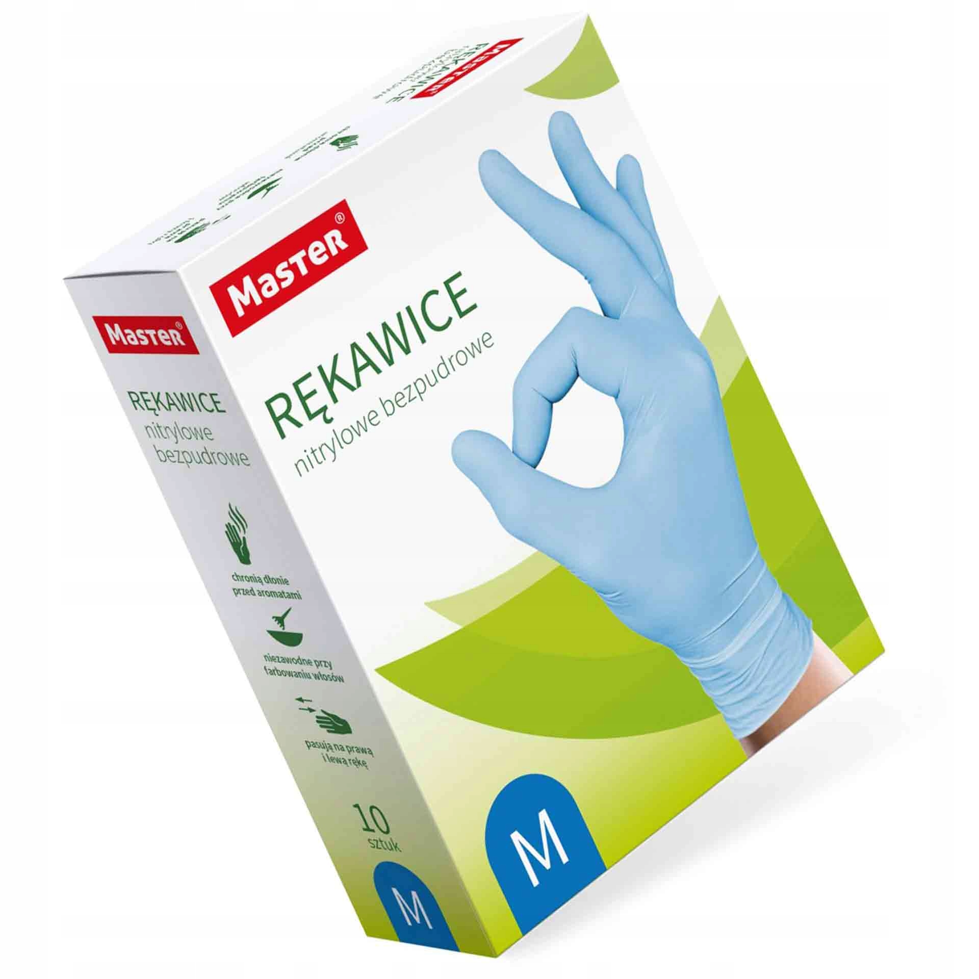 

Rękawice Nitrylowe Master 10 sztuk "M"