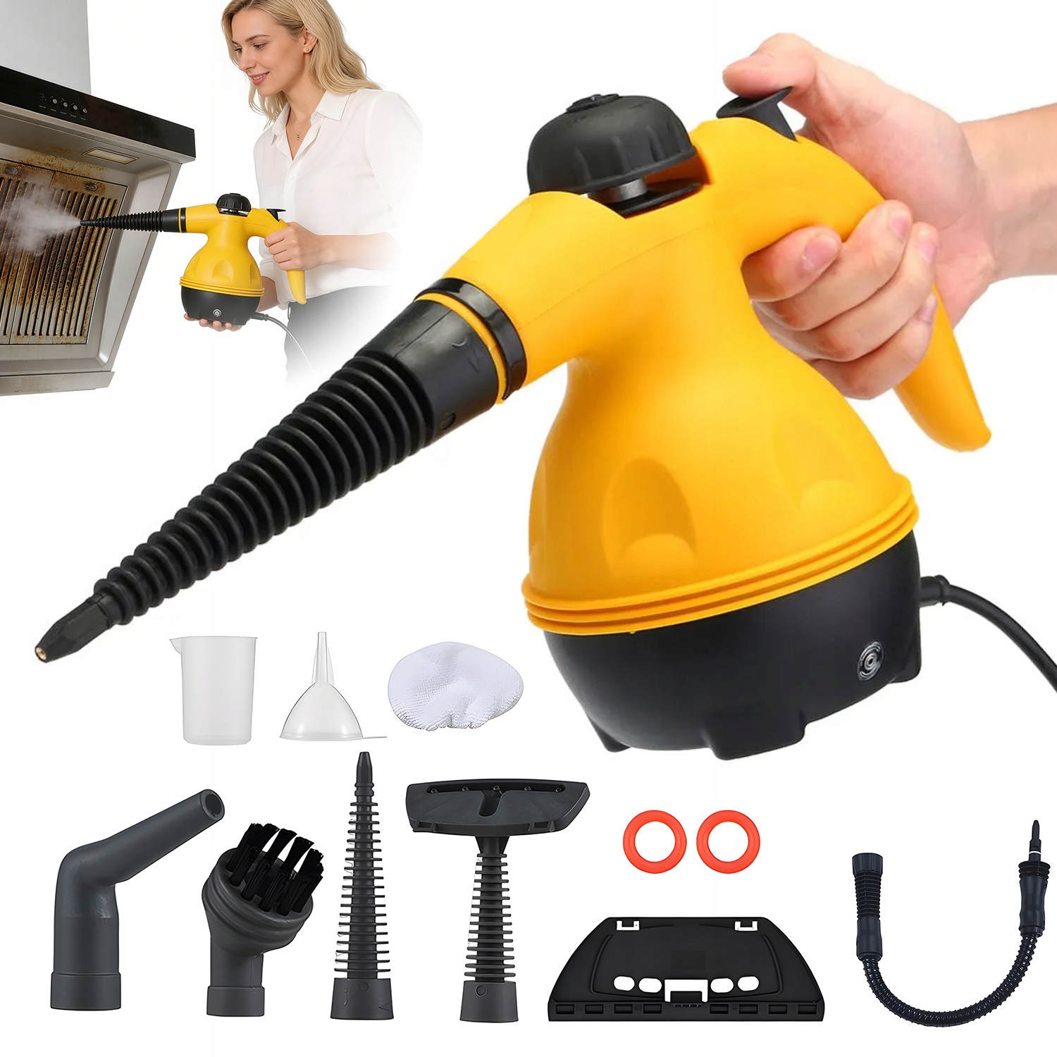 Ruční Parní Čistič 1000 W Na Okna, Spáry A Tkaniny S Příslušenstvím