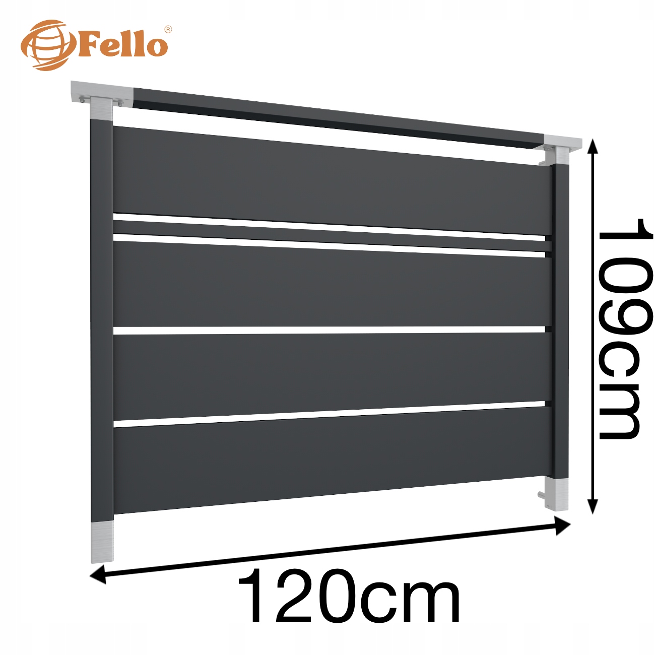 Solid 109 Francúzsky balkón 120 cm Balustrada Ral