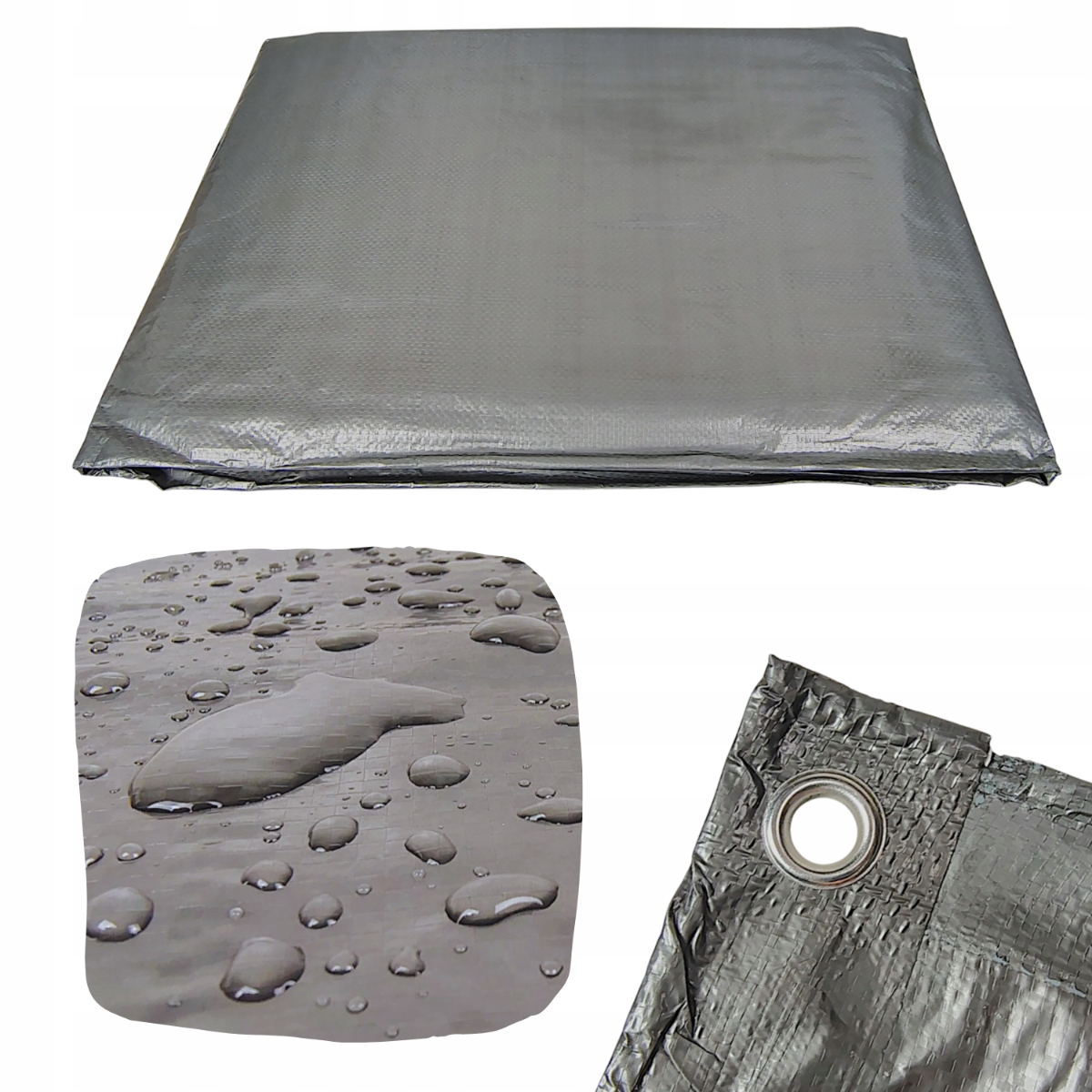 Plachta 120 g/m2 Silná 4x8 Stříbrná Voděodolná Uv++