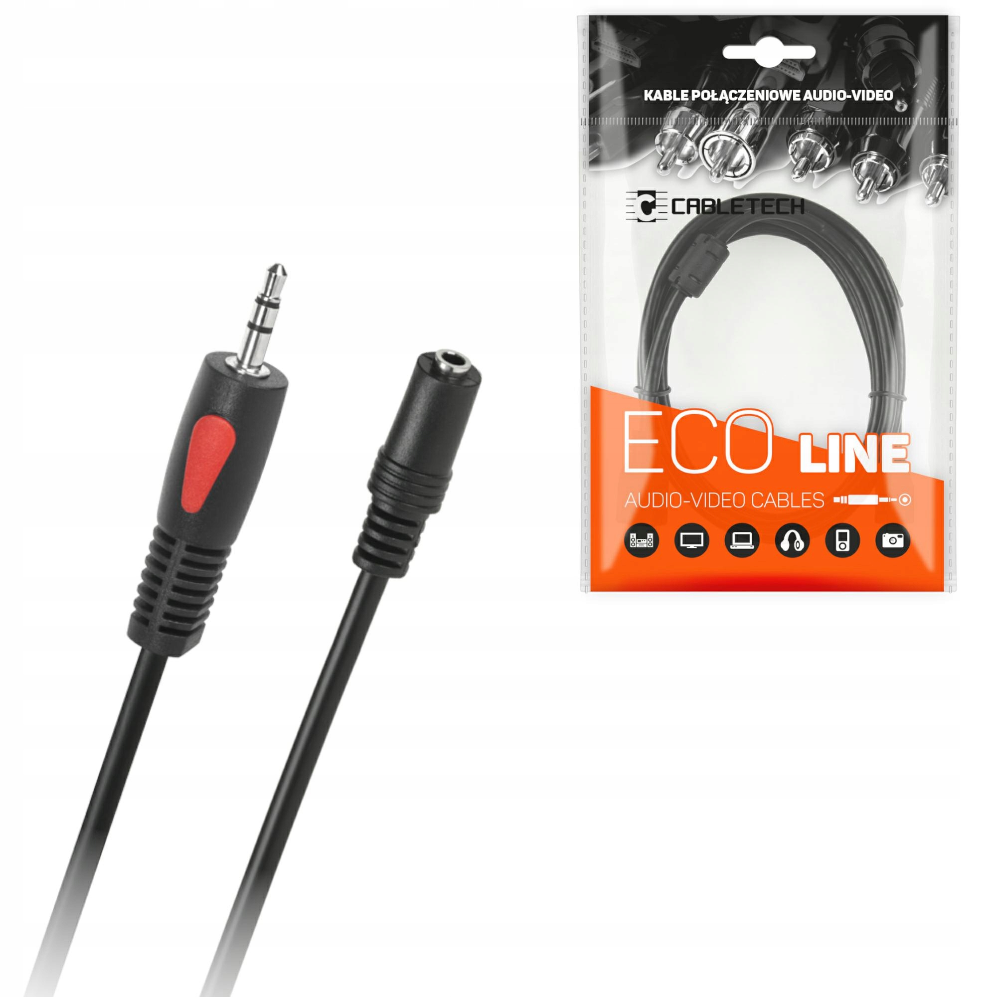 

Kabel Aux Audio Stereo Jack 3.5 wtyk-gniazdo 10m