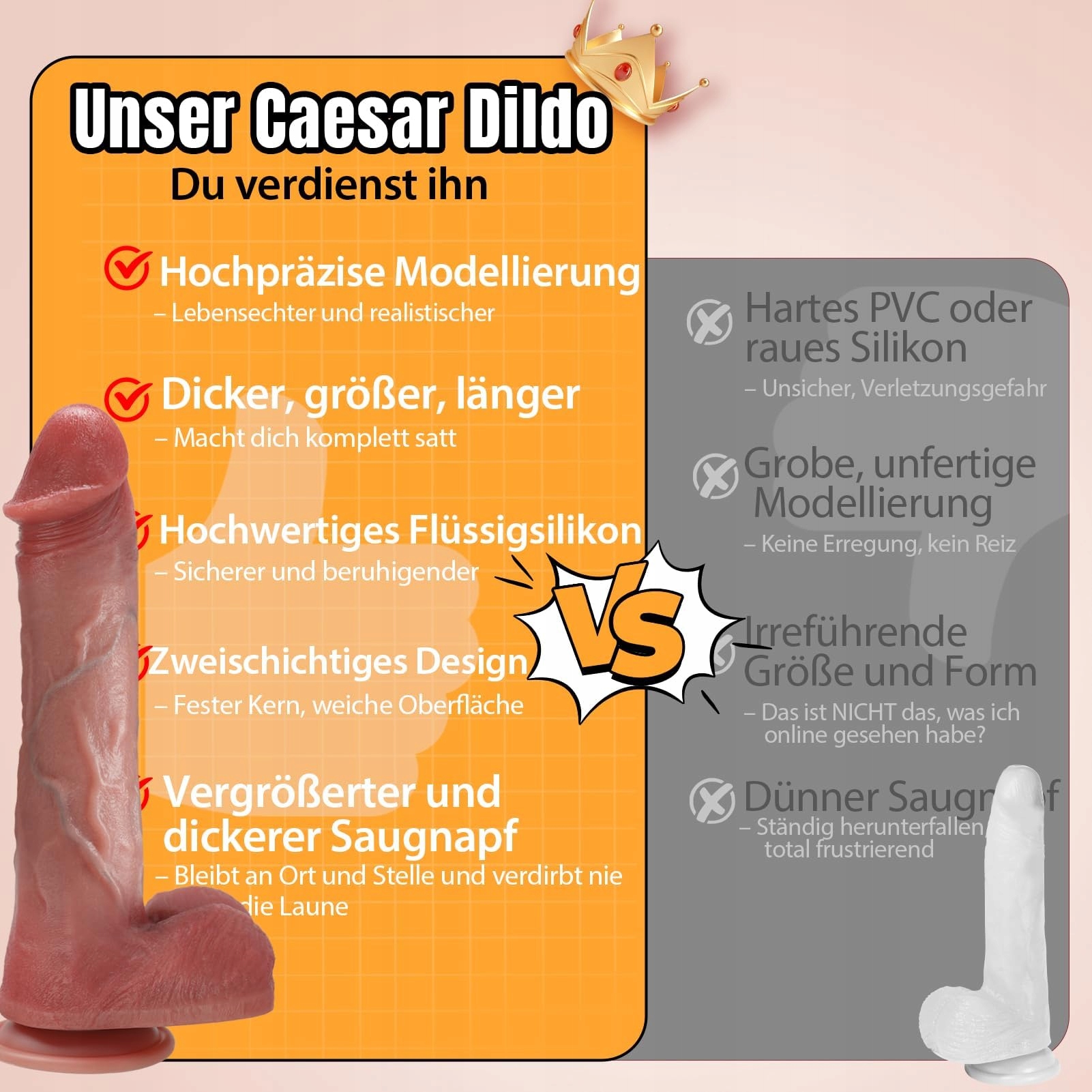 PRONFANS Realistyczny Dildo 28.5CM Z Silnym Przyssawką Seks Zabawka — miniatura 8