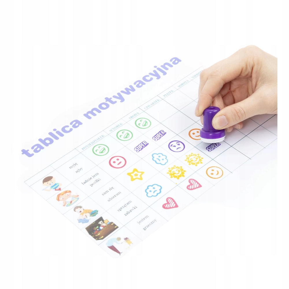 Pieczątki dla dzieci motywacyjne stempelki emocje Wiek dziecka 3 lata +