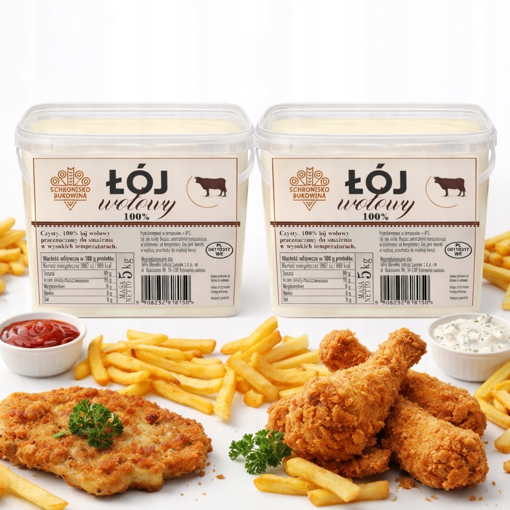 Levně Hovězí lůj premium 5 kg Schronisko Bukowina, čistý hovězí tuk