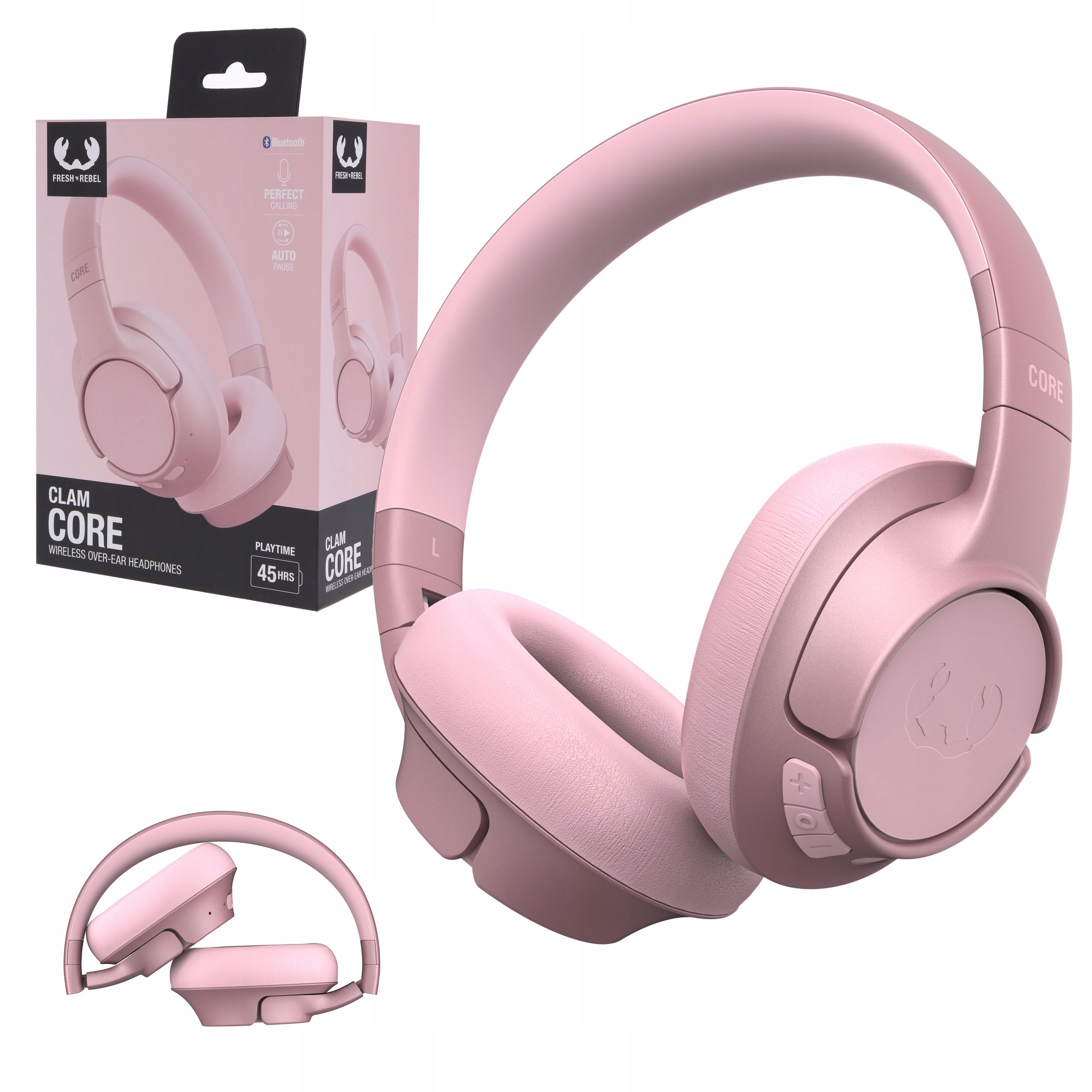 Fresh 'n Rebel Słuchawki Bezprzewodowe Wokółuszne Z Enc Clam Core Pastel Pi
