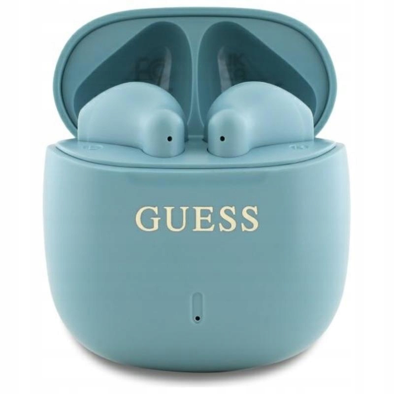 Guess Classic Logo Bluetooth sluchátka Tws s nabíjecím pouzdrem Usb-c tyrkysová