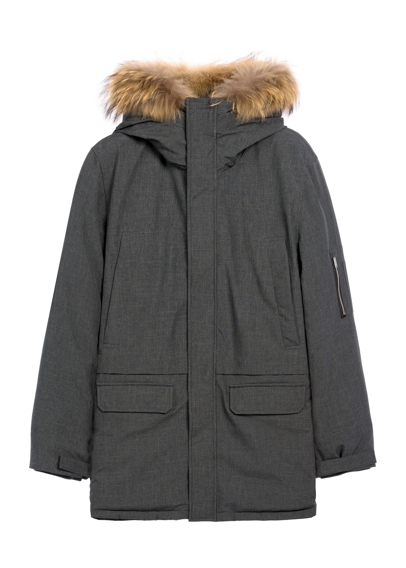 Ochnik Pánská zimní bunda v grafitové barvě KURMT-0395-95(Z25) vel. XXL