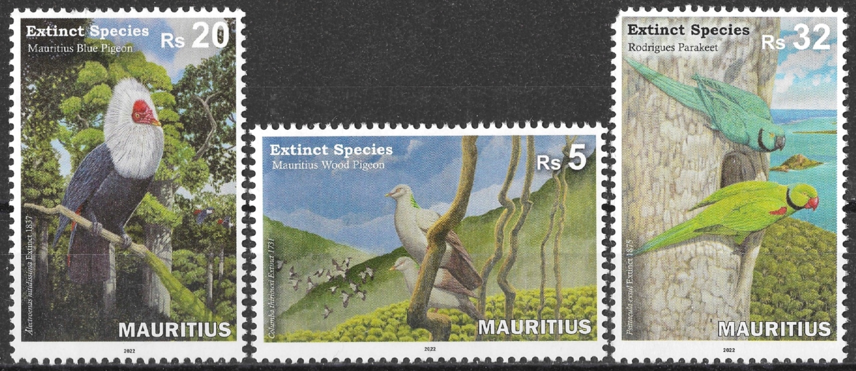 Mauritius - fauna** (2022) SW 1243-1245