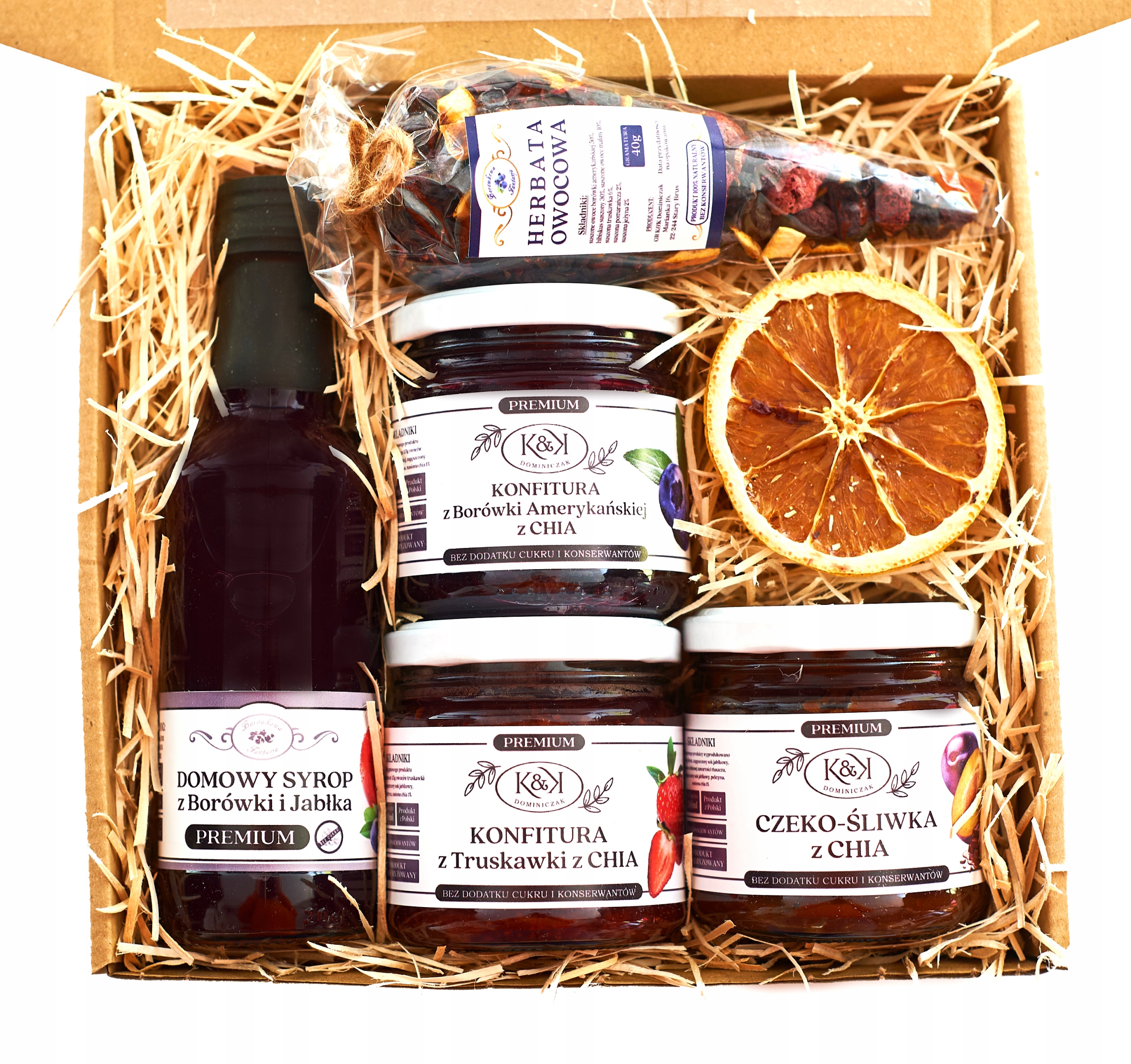 Levně Sada dárkových košů bez přidaného cukru Džemy Premium z Chia