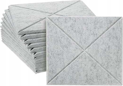 Panele Akustyczne Szare We 30X30X1 12 Sztuk Samoprzylepne