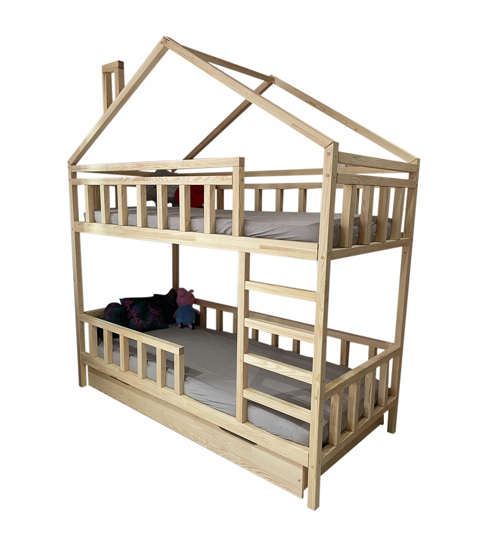 

Łóżko domek piętrowe Nikola Plus 160x80 Drewno