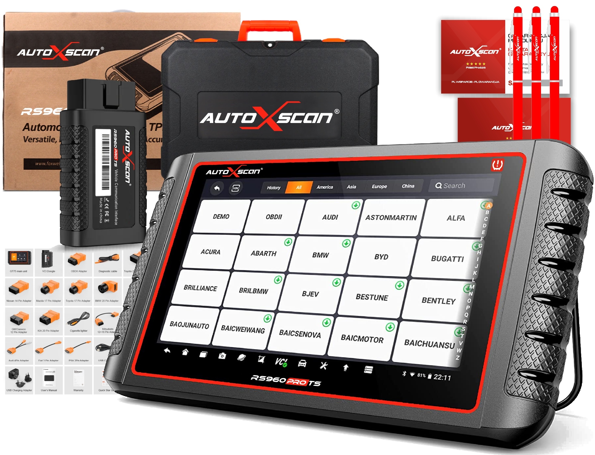 AUTOXSCAN TESTER RS960 PRO TS