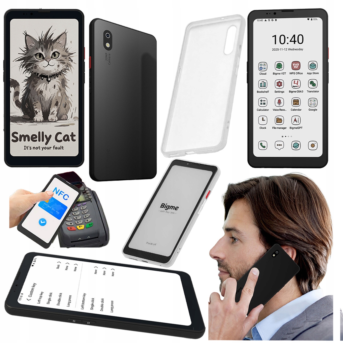 Bigme Hibreak Pro 2w1 Smartfon Czytnik E-book kolorowy 6,13" 8/256 Gb