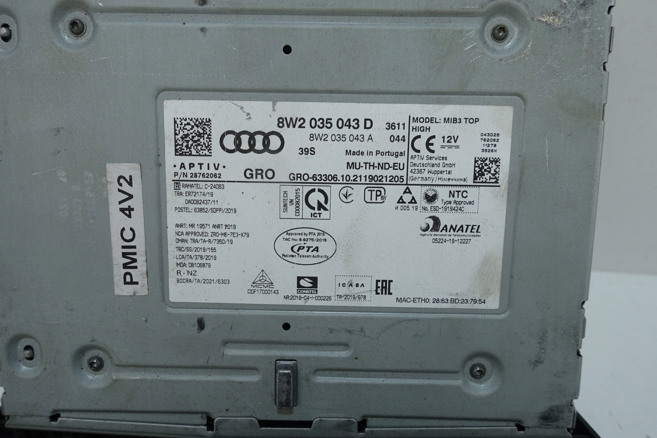 AUDI A4 A6 A7 Q7 Q8 player module navigation devices MIB3 MIB 8W2035043D