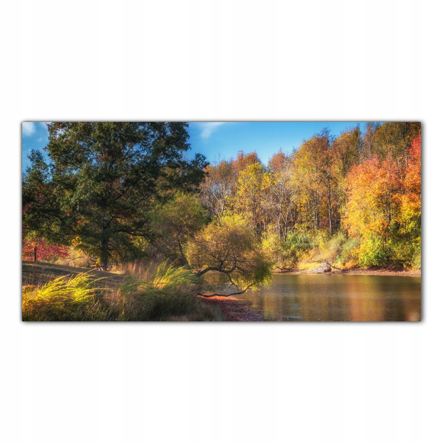 

Obraz na szkle Foto Jezioro Jesień Natura 120x60