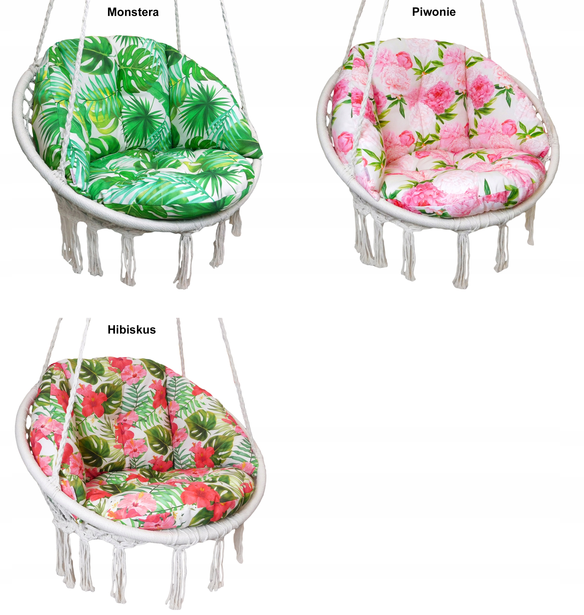 PODUSZKA NA HUŚTAWKĘ BOCIANIE GNIAZDO BOHO POLSKA Kolor szary