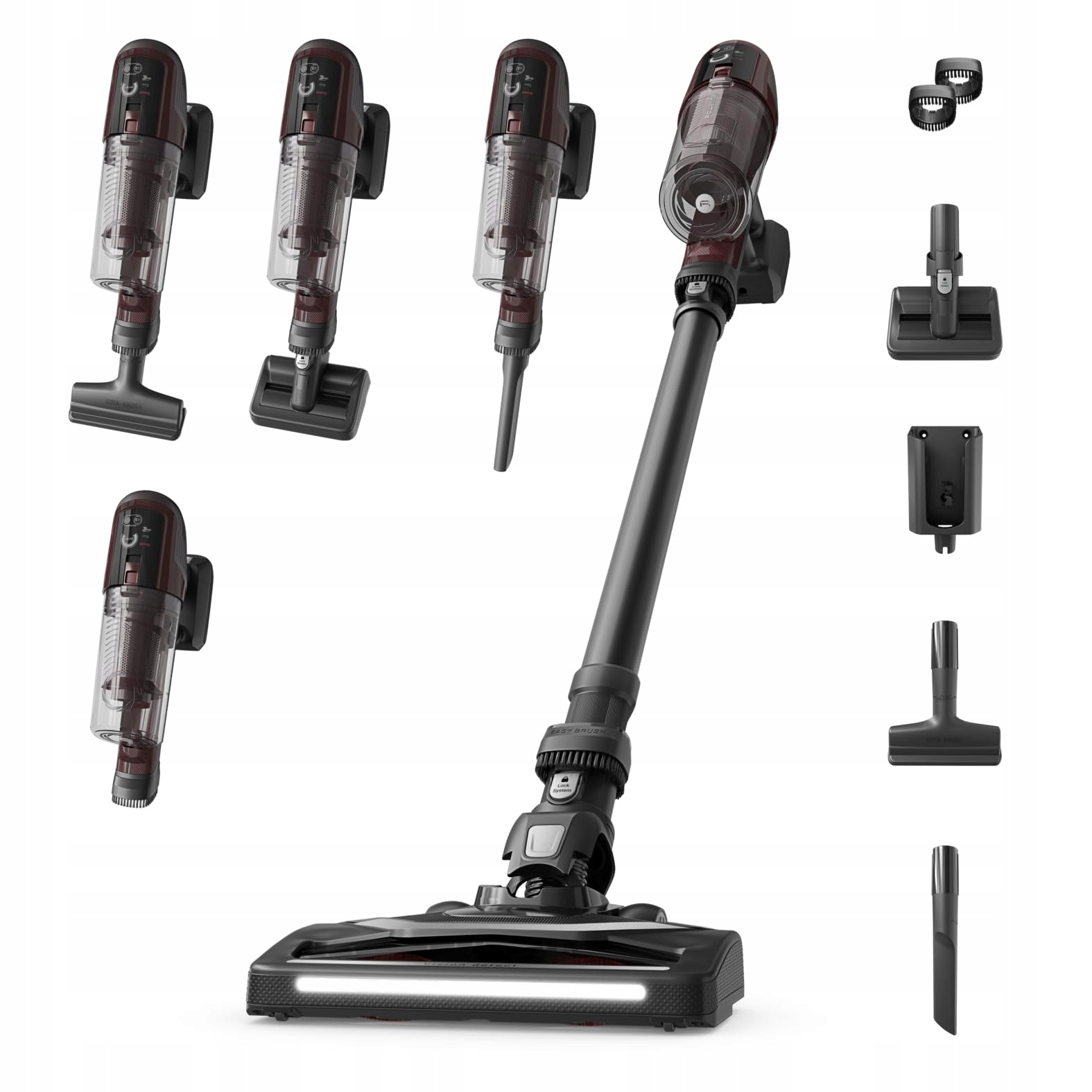 Rowenta X-Pert 6.80 akumulátorový vysavač 100 Aw, Weinrot/Schwarz