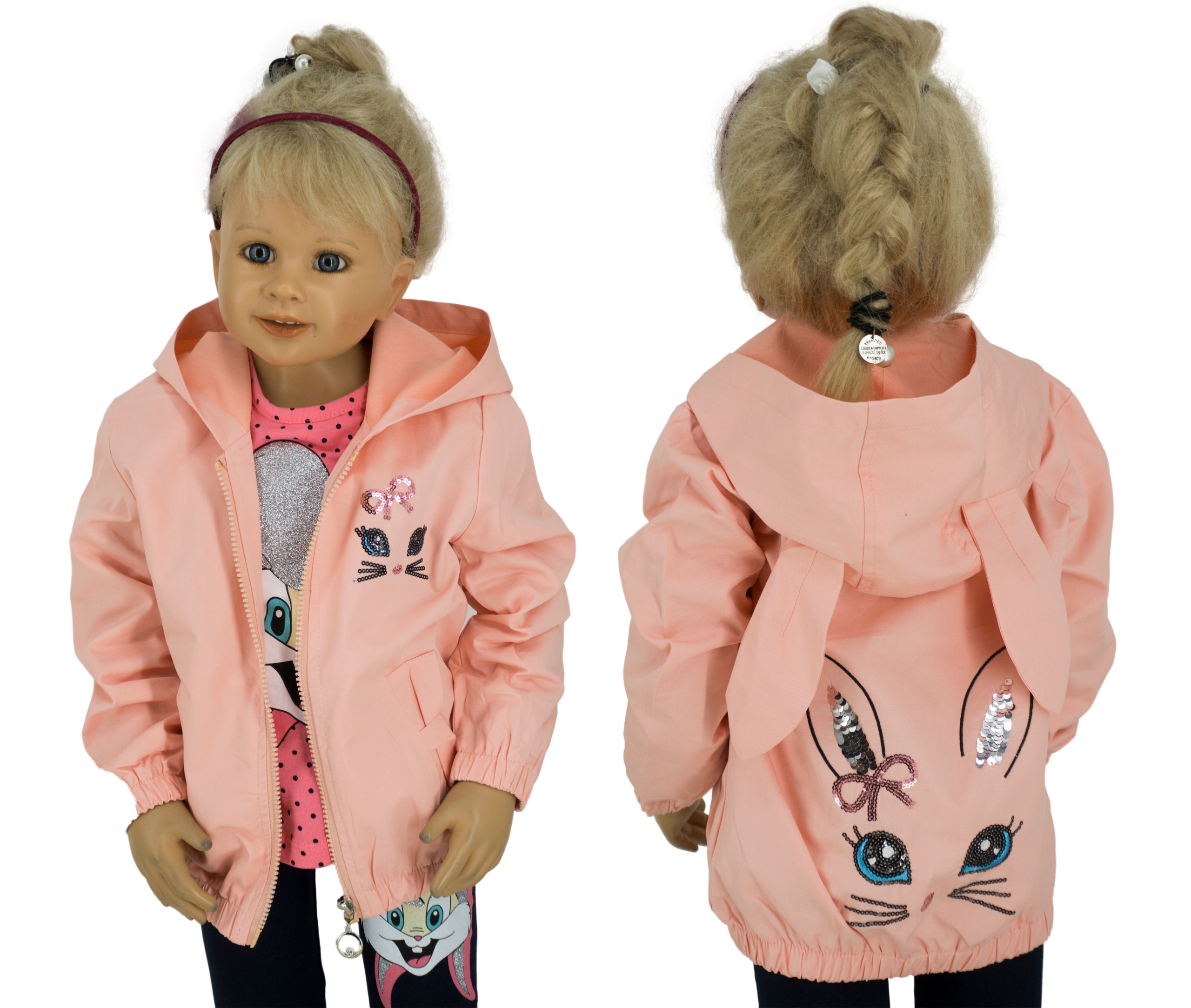 

ZK033 Bawełniana kurtka królik wiatrówka 104/110