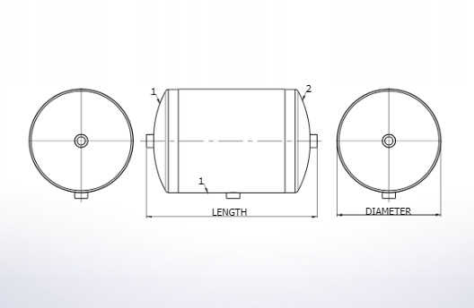 0054323101 - ВОЗДУШНЫЙ БАК 5.4 L MERCEDES ACTROS AXOR ATEGO