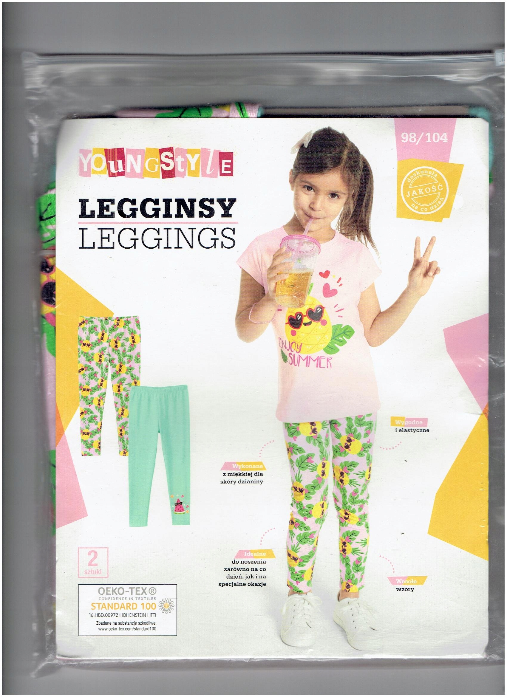 

Legginsy dla dziewczynki Youngstyle 98-104 2 szt.