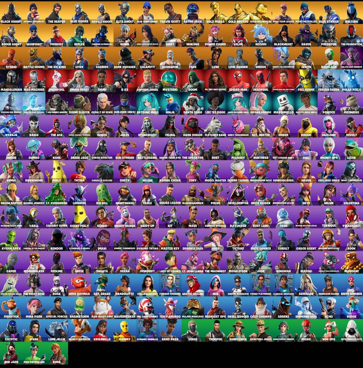 KONTO FORTNITE TRAVIS OG SKINS SKULL GHOUL BLACK NARUTO NINTENDO SWITCH GRA
