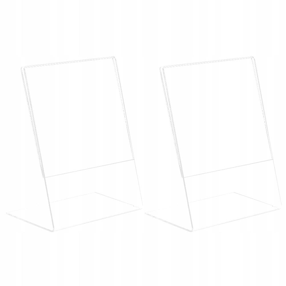 AKRYLOWY UCHWYT NA PLAKAT PRZEZROCZYSTY STOLIK 2 SZT