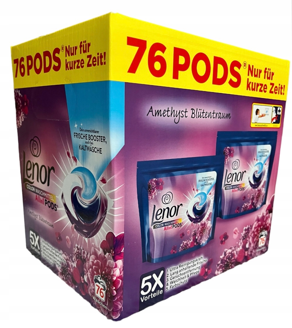 

Lenor Kapsułki 5w1 do prania kolorów Amethyst 76