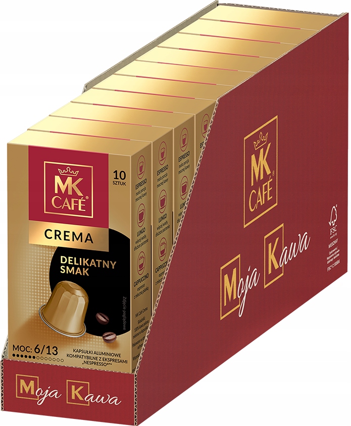 Levně Sada kapslí pro kávovar Nespresso Mk Cafe Crema 100 kusů