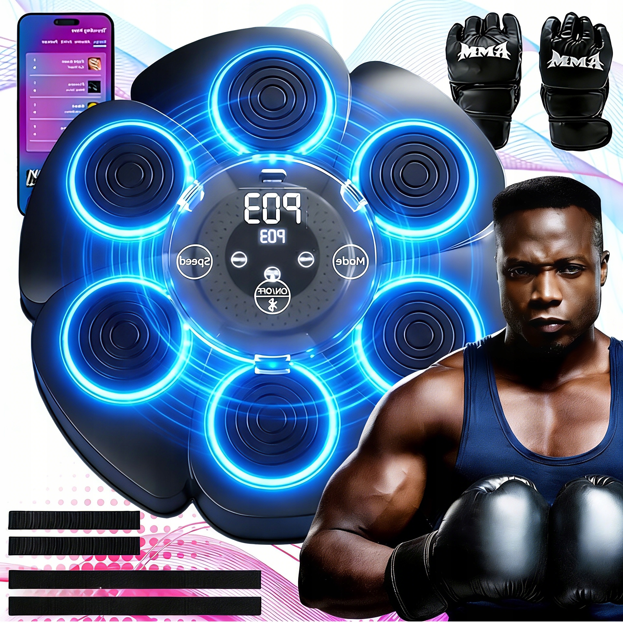 Bluetooth Music Boxing Machine Trening 9TRYBÓW Licznik Do Fitnessu