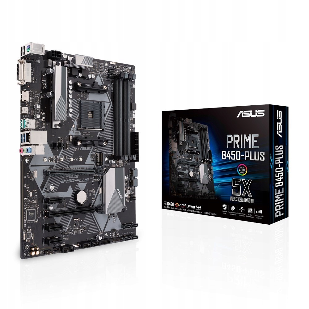 Płyta główna Asus Prime Prime B450-PLUS (AM4; 4x DDR4 DIMM; Atx; CrossFireX