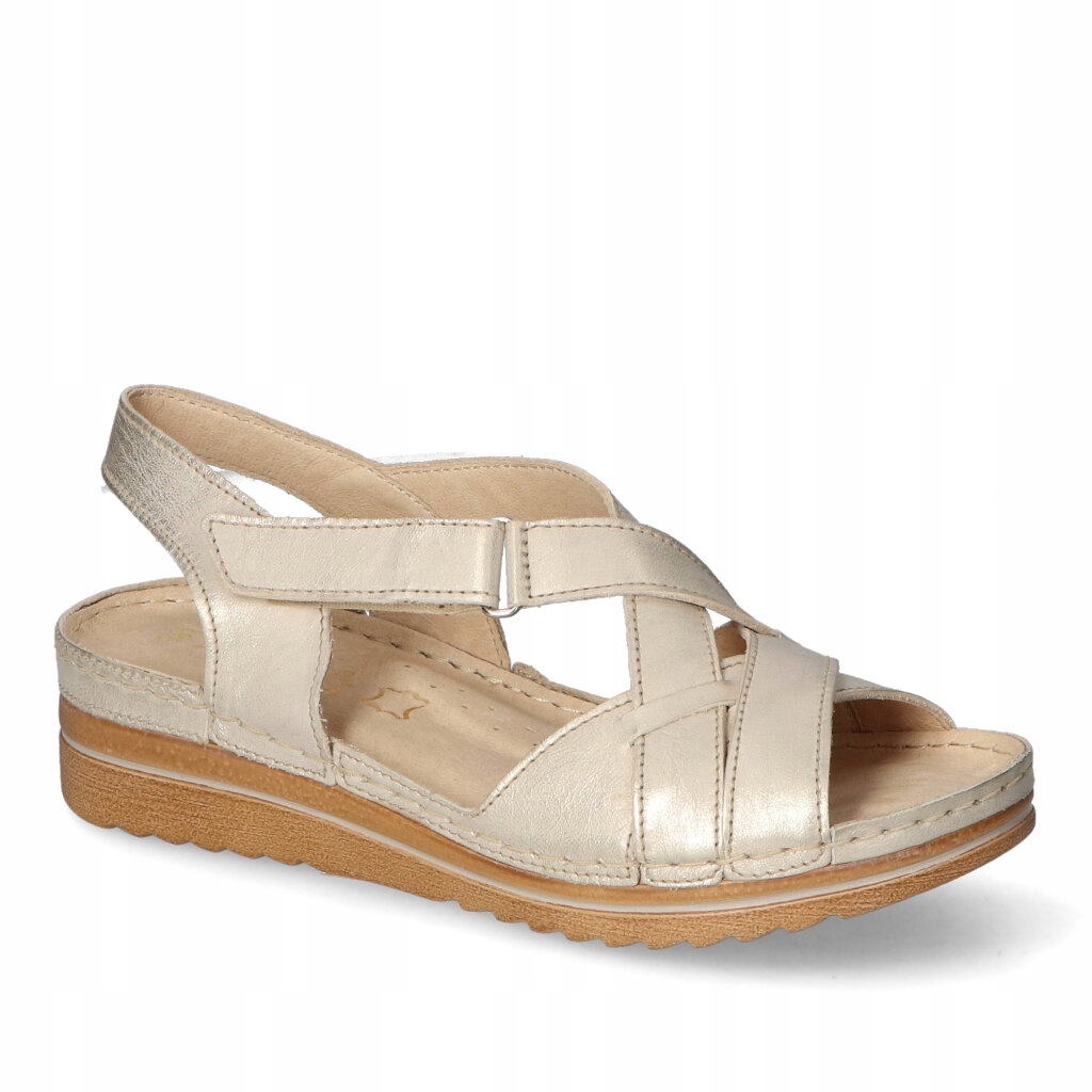 Sandály Stella 965 Béžová Zlato-55 lico 38