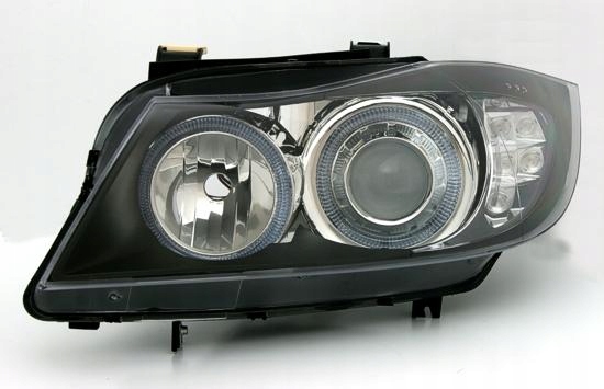 LAMPY ANGEL EYES BMW E90 E91 LED BLINKIER CZARNE Strona zabudowy lewe + prawe