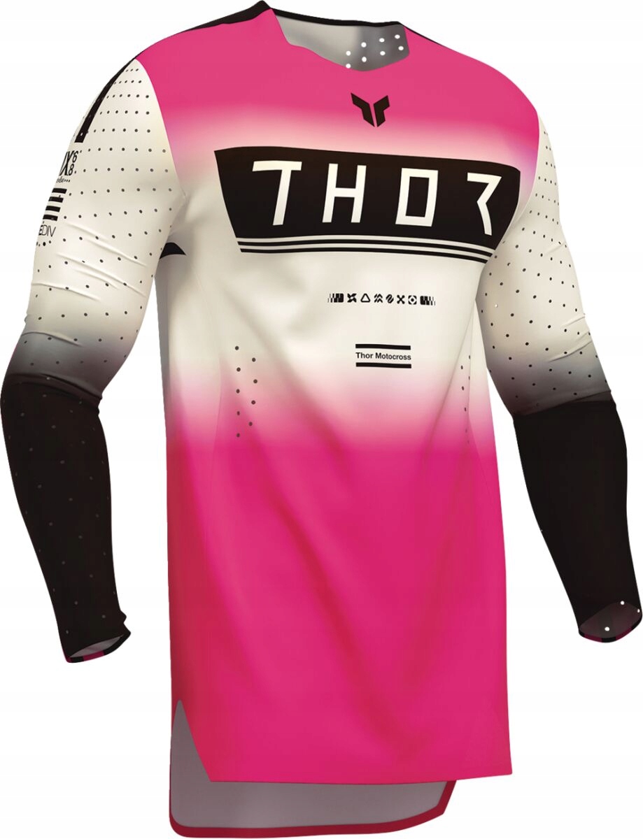 Mikina Na Crossa Quada Atv Thor Sportmode Geo White/pink L 2910-8759