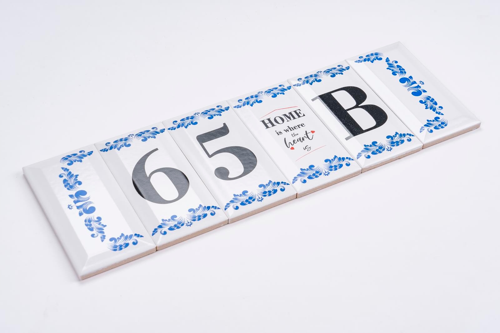 Ceramiczny numer na dom. Barok. 10cm