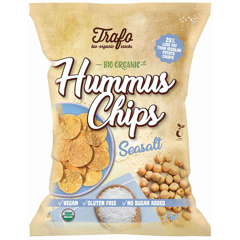 Levně 4x Trafo Chipsy z cizrny s mořskou solí bezlepkové Bio 75 g