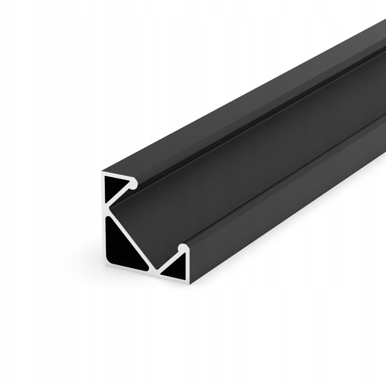 PROFIL Aluminiowy LED NAROŻNY KĄTOWY DO Taśm LED CZARNY 2 METRY PREMIUM